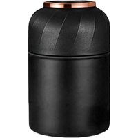 Large Capacity Baby Food Jar Stainless Steel Vacuum Insulated Kids Food Jar for Hot or Cold Food Lea-500ml-Black