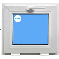 Ventana PVC 600X500 Blanca Oscilante Vidrio Mate