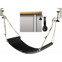 Hammock Foot Rest, Adjustable Foot Hammock for Feet in the Office, Headphone Stand Included Adjustable Portable Perfect for Relieving Your Feet