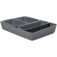 SET 4 ORGANIZADORES BAOBAB SLIM GRIS 7012500