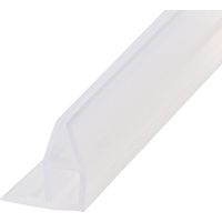 Rahmenlose Glasduschtür Fegen Boden Seiten Dichtungsstreifen Ecke-Typ 3/8 "Glas x 39,37"