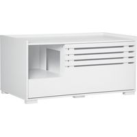 Armario modular de 2 estantes – Diseño ingenioso 2 en 1 – Puerta con cierre magnético – Blanco – Ideal para el baño