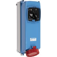 Presa interbloccata per impieghi gravosi in lega di alluminio da 125A, IP65, 50/60Hz 400V 3P+N 6h