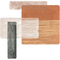Tableau sur toile formes colorées 45x45 cm - Impression sur Toile Murale Décorative - Image imprimée en HD sur Toile - Toile sur Châssis en Bois FSC - Fabriqué en France