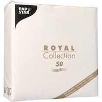 Servilletas de catering 40x40 cm, color blanco real, 50 unidades.