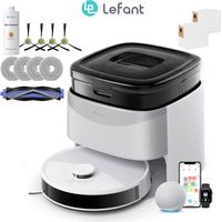 Lefant M3L Saugroboter mit Wischfunktion & Doppelrotierenden Wischtüchern, LiDAR Navigation, 12.000 Pa, Multifunktionsstation, Individuelle Teppichstrategie, App- & Sprachsteuerung, 8 Wochen Hands-Fre