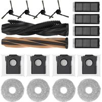 17-teiliges Zubehörset für dreame X50 Ultra Complete/X50 Ultra/L50 Pro Ultra/X50 Master: 1 Hauptbürste, 4 Filter, 4 Pads, 4 Seitenbürsten, 4 Staubbeutel, Ersatzteile