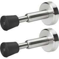 Set mit 2 hydraulischen Türstoppern mit Feder, Wandstopper aus Edelstahl mit Gummispitze - KZQ