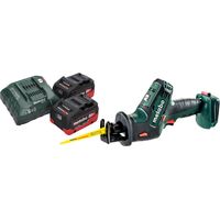 Metabo SSE 18 LTX Compact Akku Reciprosäge Säbelsäge 18 V 13 mm + 2x LiHD Akku 5,5 Ah + Ladegerät
