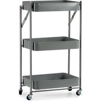 Kinvara B1148I-TJ Chariot à légumes gris pliable