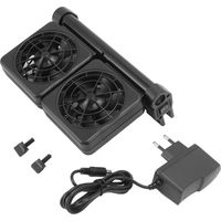 Fish Tank Cooling Fan 2 Speeds Adjustable Angle 2 Heads Aquarium Cooler Fans for Freshwater Saltwater