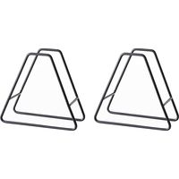 Drankonderzetterhouder van ijzer, 2 stuks, metalen onderzetterrek voor keuken en woonkamer, ruimtebesparende organizer voor ronde onderzetters, stijlvolle houder voor tafelbladen en kopjes