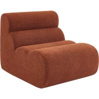 sweeek - Modularer Lounge-Sessel mit strukturiertem Bouclé-Bezug, Strukturiertes Bouclé, Terracotta