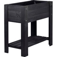 Dobar Hochbeet mit Ablage, anthrazit FSC