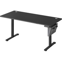 Songmics – Bureau électrique assis-debout réglable en hauteur 70 x 160 cm – 4 hauteurs mémorisables – Cadre en acier – Pochette de rangement – Noir