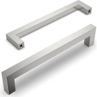Set of 10 kitchen cabinet handles, 160 mm center distance, stainless steel handles, suitable for living room and bedroom furniture