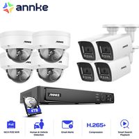 ANNKE 12MP Kit de vidéosurveillance Extérieur,16CH NVR avec 8X 12MP Caméra IP PoE Vision Nocturne Couleur,Accès Distance Caméra de Surveillance Kit,4 Balle+4 Dôme,4TB HDD