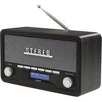 Radio DigitaleDenver DAB-18DARKGREY - Radio analogica e digitale, Dab, FM. Bluetooth. Altoparlanti 4 W. Display LCD, legno scuro