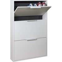 SCARPIERA 3 RIBALTE SLIM CM. 65X15X105 H BIANCO
