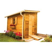 Interplast – Kit gouttière pour abri de jardin jusqu'à 3,88 m – Raccord PVC développé 160 – Colle et tuyau de descente Ø50 inclus
