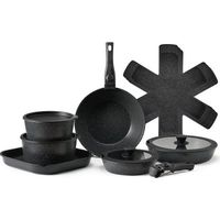 Batterie de cuisine - 17 pcs ensemble de casseroles et poêles à