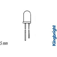 Kingbright LED bedrahtet Infrarot Rund 5 mm 20 ° 50 mA 1.2 V