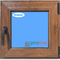 Eco-Blu – Fenêtre PVC H500 mm X L500 mm – Oscillo-battante tirant droit – Verre dépoli – Isolation thermique et acoustique optimale