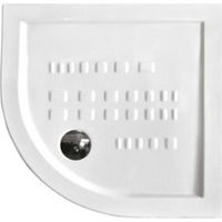 Piatto doccia 80x80 h.5,5 angolare in ceramica bianco lucido Ito