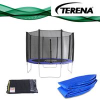 Réseau de sécurité Terena + couverture de ressorts pour trampoline 305 cm avec 8 barres