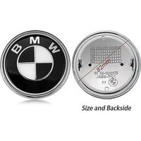 Emblema para capó BMW de 82 mm – Resina ABS y aluminio – Resistente al agua y a la corrosión – Compatible con las series X3, X5, 3, 4, 5, 6, 7 y 8 – Blanco, 82 mm