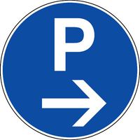 Novap – Panneau de signalisation rigide flèche droite Ø300mm – Polystyrène choc recyclable – Visibilité 12m – Trous de fixation – 4061306