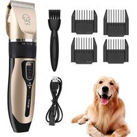 Tondeuse Chien Silencieuse, Tondeuse pour Chat, Tondeuse Chien Poil Long Epais, Tondeuse à Poils D'animaux, Tondeuse Professionnelle Electrique Rechargeable Sans fil pour Chien, Chat, Lapin