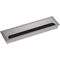 Kabeldurchlass CAVO Kabeldose eckig 280 x 80 mm Silber eloxiert