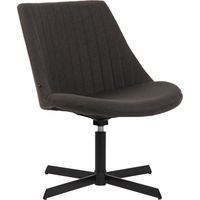 Chaise lounge Granby en Tissu avec Pied en métal Gris foncé