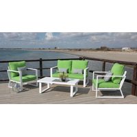 Hevea Ensemble moderne de jardin blanc pistache élégant