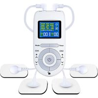 Stimulateur musculaire TENS double canal - 20 modes - Electrodes 2" et 2"x4" - Soulagement professionnel