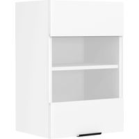 Fasola Küchenoberschrank 40 cm 1 Glasstür weiß.