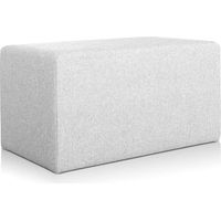 EVERGREENWEB Pouf poggiapiedi 83x43 cm per Divano Sgabello Cubo, tessuto Idrorepellente: Pouf design moderno per soggiorno camera da letto, Puff salotto, Pouffe Rubino GRIGIO