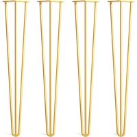 20 cm (Gold) DIY hairpin legs for table/chair legs with 20 screws + 4 foot protectors