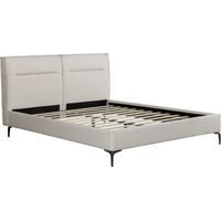 Design-Doppelbett aus Stoff Moritz - 140 x 190 cm - Beige