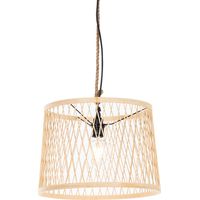 Ländliche Hängelampe für den Außenbereich, Rattan, 40 cm – Calamus
