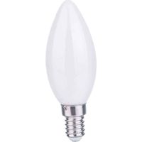 Lampadina a led filamento opaca 4 watt attacco e14 candela a luce calda 2700k