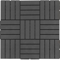 Dalle clip balcon 30x30 cm parquet extérieur 9 pièces noire 0.81 m²