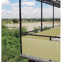 Doppelseitiger PVC-Schilfzaun, Bambusfarbe, 1,5 x 3 m – 16 mm ovale Schilfrohre – UV-beständig NORTENE