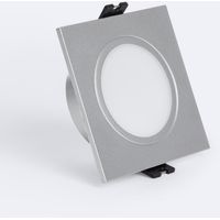 Downlight-Ring Quadratisch IP65 für LED-Glühbirnen GU10 / GU5.3 Schnitt Ø75 mm Maxis Silber