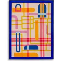 Modis avec tirage sur toile laquée encadré -b- cm 60x3,3x80