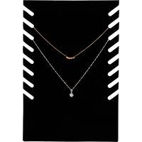 Présentoir de buste, présentoirs de bijoux, chaîne à pendentif de collier noir pour magasins Radeshows