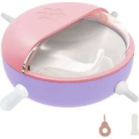 Kitten Nipple Feeder, Newborn Kitten Milk Bowl With 4 Nipples, For Dogs Cats Rabbits(pink)
