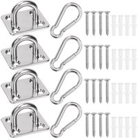 Sweet Lot de 40 crochet à vis carrés M5 en acier inoxydable de qualité supérieure avec mousqueton et crochet de plafond