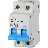 gloca Automatischer Leitungsschutzschalter 2P 25A 220V 6KA 2 Module DIN C25